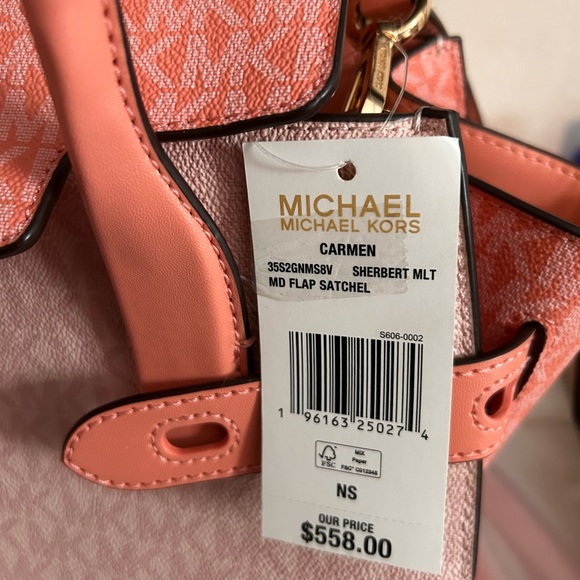 Michael Kors NWT medium flap satchel retails $558 - Picture 8 of 13